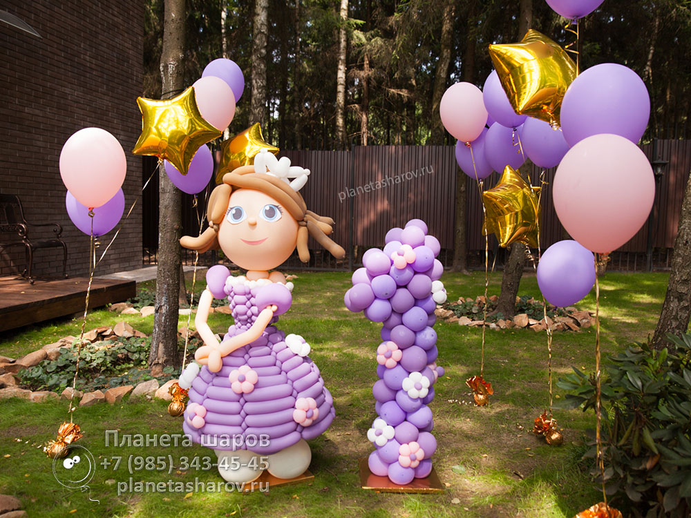 ДЕВОЧКА-ПРИНЦЕССА из воздушных шариков Balloon Princess TUTORIAL